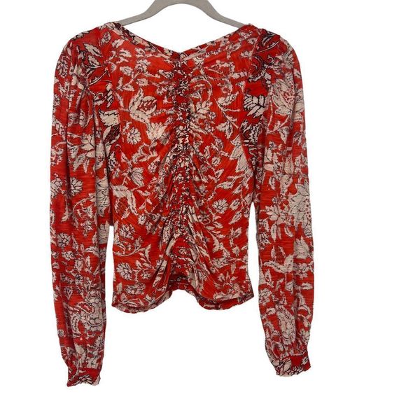 Free People Say The Word Top / Ruby Red Combo Size Small NWT - Picture 8 of 12